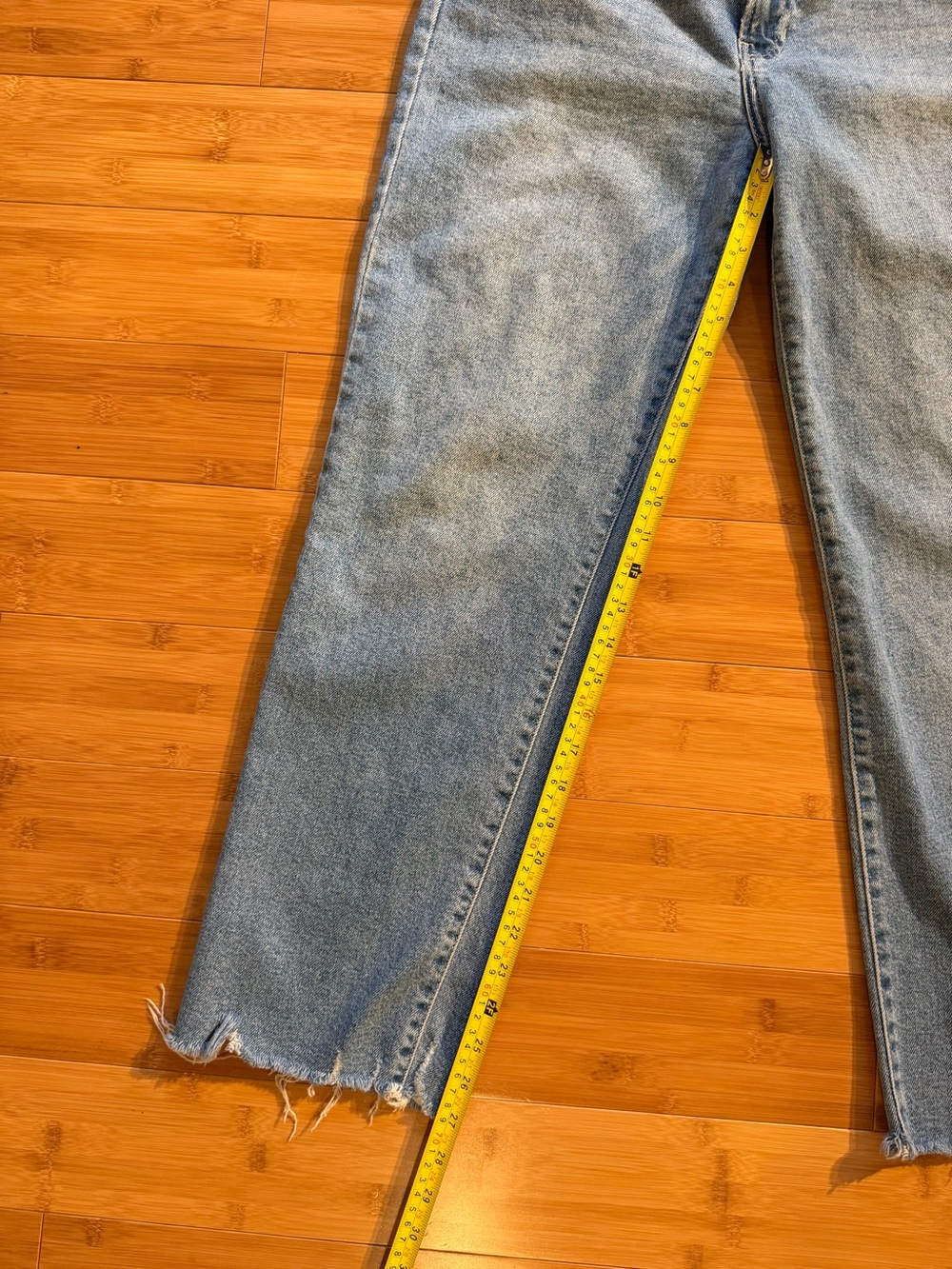 Just Black Denim Vintage Straight Leg Jeans — Size 31 — Frayed Hem 27” Inseam - Picture 11 of 14